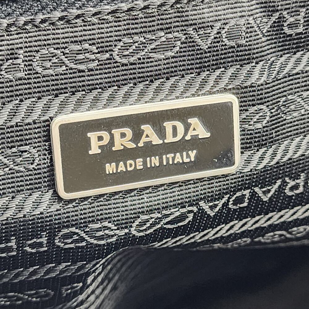 Prada Tessuto Nylon Double Clip Messenger Crossbody Computer Bag Black Unisex - Picture 10 of 11
